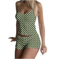 thumbnail image 1 of SROBPTY Womens Pajama Sets, Women Loose Casual Printed Tank Top and Shorts Two-piece Pajama Sets Army Green S, 1 of 5