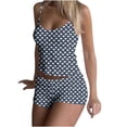 thumbnail image 1 of SROBPTY Womens Pajama Sets, Women Loose Casual Printed Tank Top and Shorts Two-piece Pajama Sets Gray L, 1 of 5