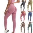 thumbnail image 1 of SROBPTY Fall Womens Pant Solid Sculpting High Waist Yoga Leggings, 1 of 5