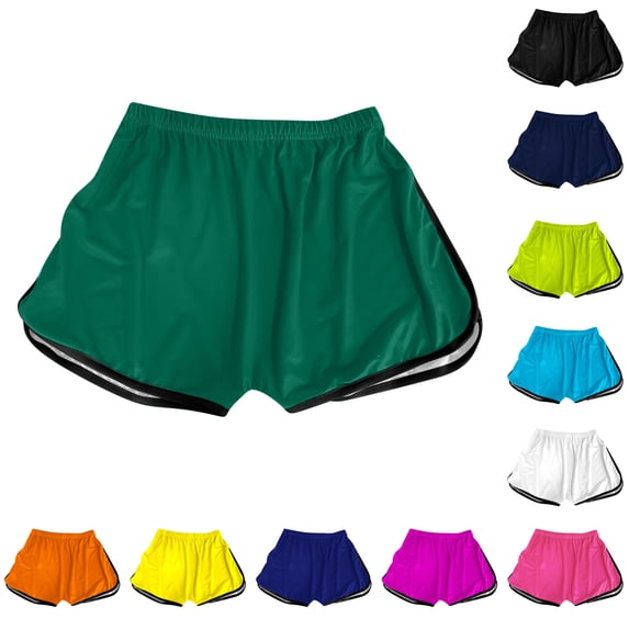 SROBPTY Womens Shorts Solid High Waist Breathable Summer Pants