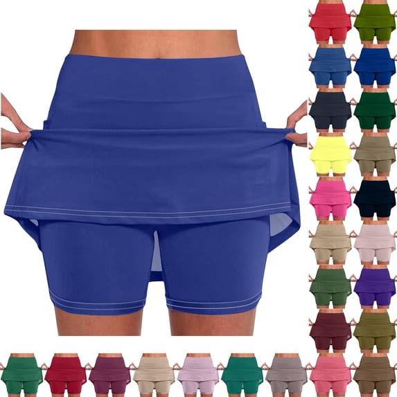 SROBPTY Womens Shorts Solid Mid Waist Breathable Summer Pants