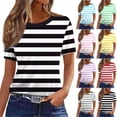 thumbnail image 1 of SROBPTY Womens T-Shirts Print Crew Neck Short Sleeve Lightweight Casual Summer Tops for Daily Use, 1 of 4