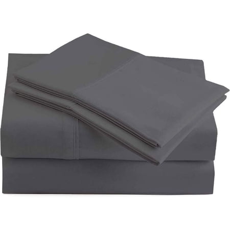 SRP Linen Bedding Hotel Collection 800 Thread Count 100% Egyptian Cotton 4PC Sheet Set 15'' Deep Pocket (Queen, Dark Grey)
