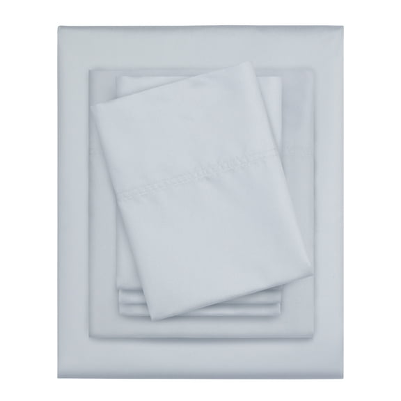 Serta 6-Piece 800 Thread Count Light Blue Cotton Rich Adult Bed Sheet Set, Queen - Deep Pocket