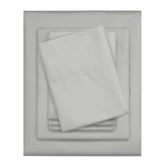 Serta 6-Piece 800 Thread Count Gray Cotton Rich Adult Bed Sheet Set, King - Deep Pocket