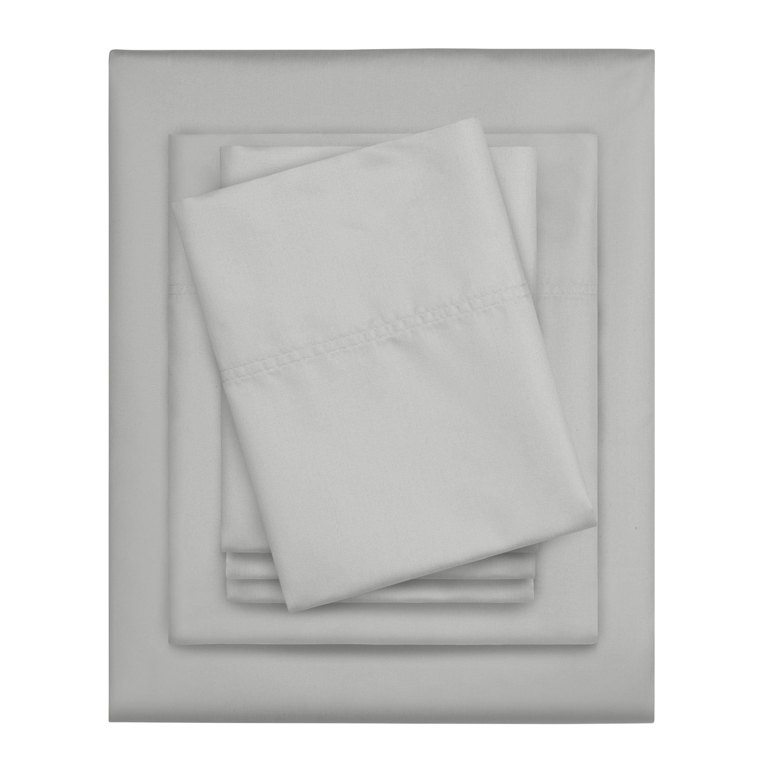 Serta 6-Piece 800 Thread Count Gray Cotton Rich Adult Bed Sheet Set, Queen - Deep Pocket