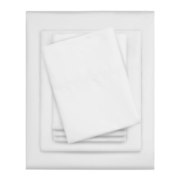 Serta 6-Piece 800 Thread Count White Cotton Rich Adult Bed Sheet Set, King - Deep Pocket