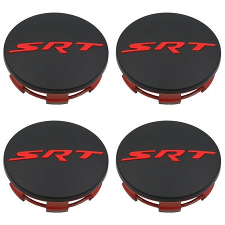 SRT Center Cap (Satin Black-Tor Red-Text)