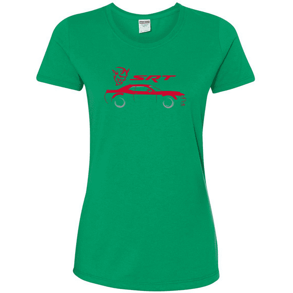 SRT Demon Speedster Racing Car Silhouette Emblem Cars and Trucks Womens Graphic T-Shirt