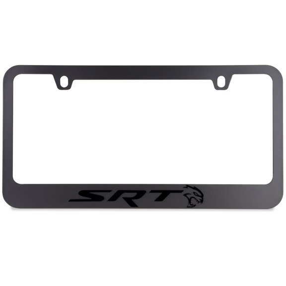 SRT Hellcat Black on Black Stealth License Plate Frame