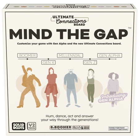 Spin Master Games, SolidRoots Mind the Gap Ultimate Connections, Generational Family Trivia Game for Ages 8 and up