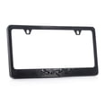 thumbnail image 1 of SRT wordmark black on black solid metal license plate frame holder, 1 of 4