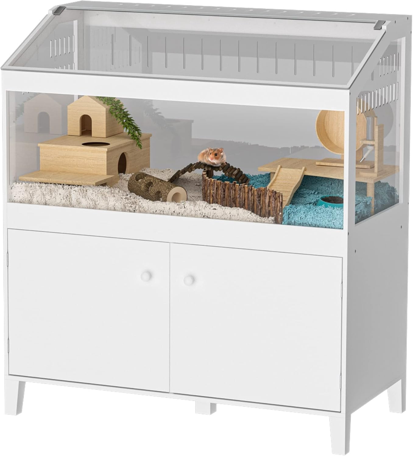 Photo inspiration: Visual Reference: Srthke Hamster Cage With Storage Cabinet Small Animal Cage Easy