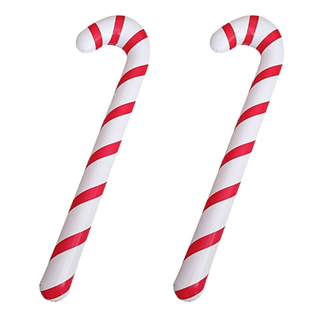 SRUILUO 34.26" Inflatable Christmas Candy Canes, 2 PCS Jumbo Candy
