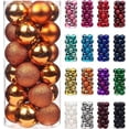 thumbnail image 1 of SRUILUO Christmas Balls 24PCS Christmas Tree Balls Ornaments for Xmas Tree 30mm/1.18" Shatterproof Christmas Tree Decors Hanging Ball for Holiday Party Decoration Christmas Wreath Ornaments, 1 of 6