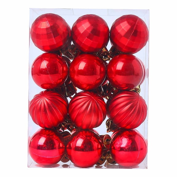 SRUILUO Christmas Balls 24PCS Christmas Tree Balls Ornaments for Xmas Tree 30mm/1.18" Shatterproof Christmas Tree Decors Hanging Ball for Holiday Party Decoration Christmas Wreath Ornaments