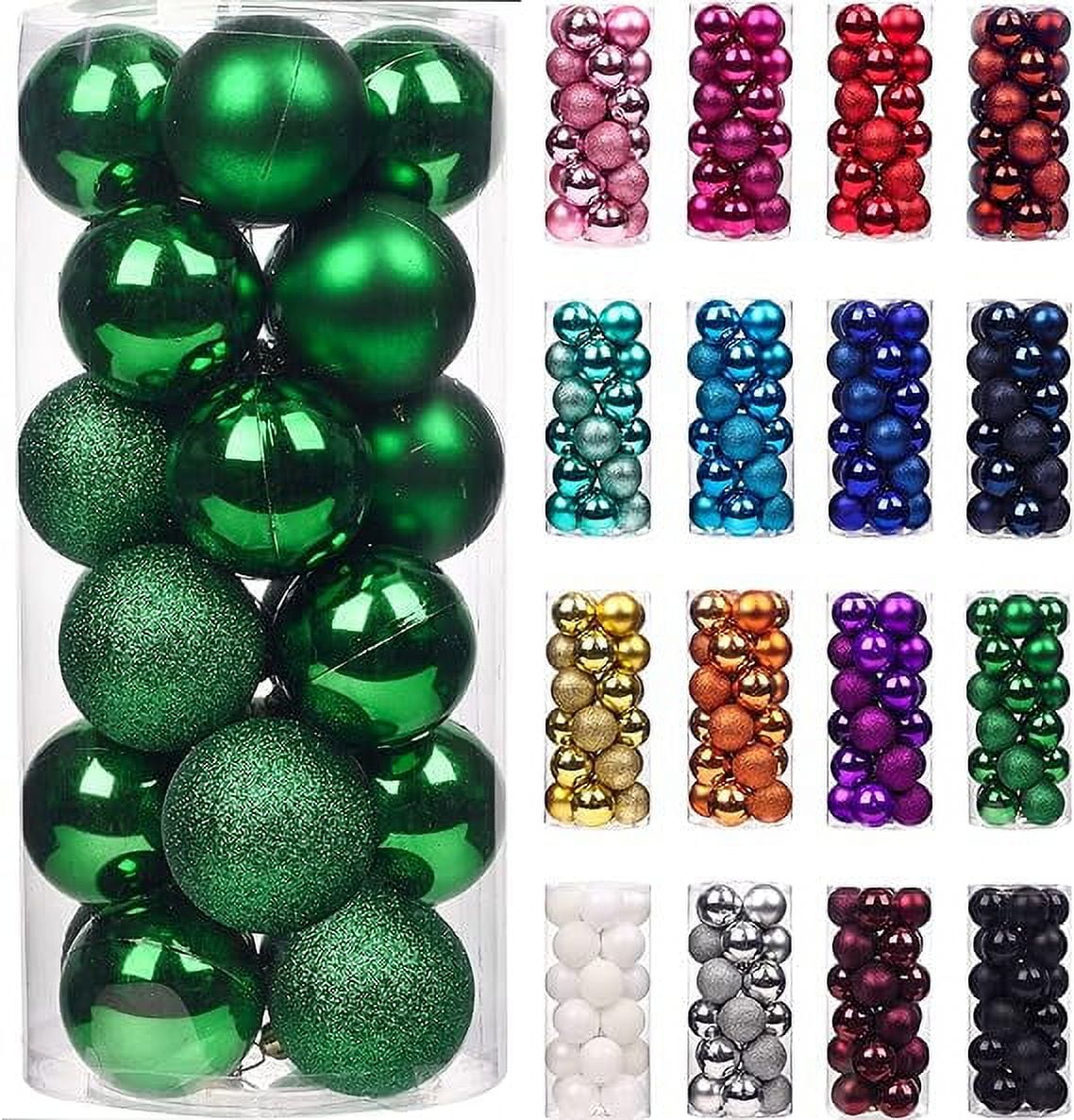 SRUILUO Christmas Balls 24PCS Christmas Tree Balls Ornaments for Xmas