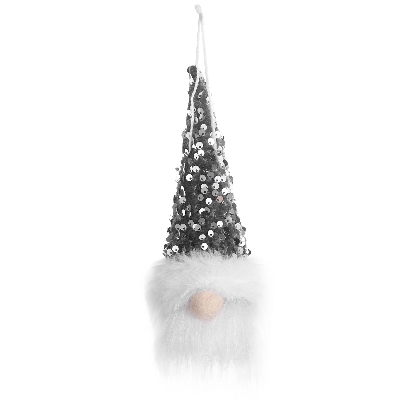 SRUILUO Christmas Hanging Ornament 2023 New Knitting Sequin Fabric Art Faceless Old Man Luminous