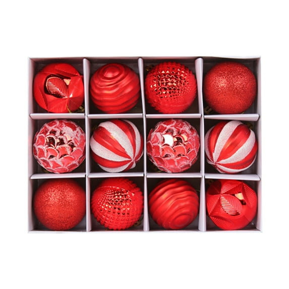 SRUILUO Christmas Ornaments Ball 12PCS, 6cm/2.36in Shatterproof Christmas Bulbs, Hanging Decorations Balls for Wreath, Xmas Tree, Holiday, Wedding, Party Decor