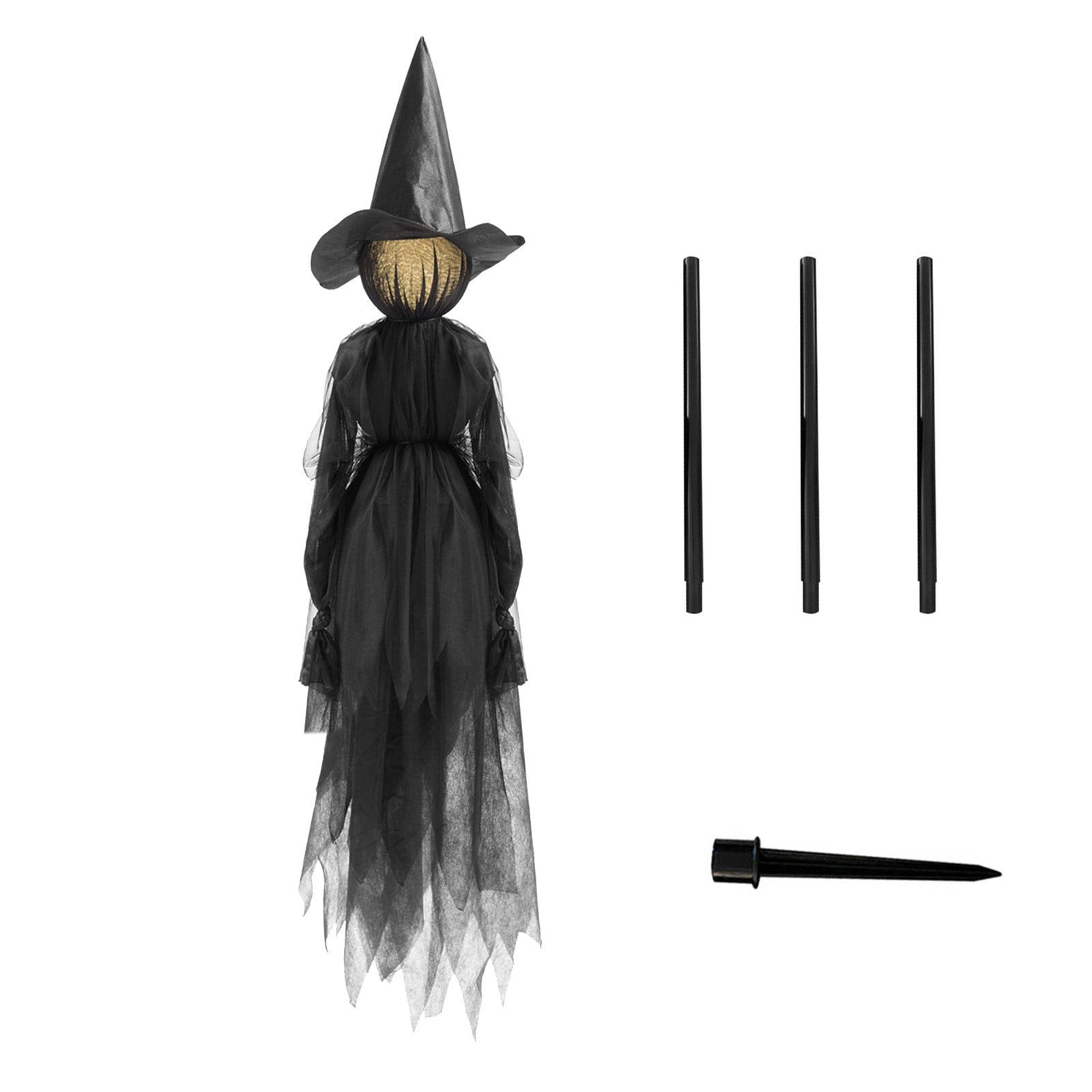 SRUILUO Halloween Decorations Large Light Up Halloween Witch Stakes