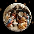 thumbnail image 1 of SRUILUO Nativity Christmas Tree Decorations, Christmas Easter Nativity Scene Ornaments, Acrylic 3D Hanging Ornament Pendant for Xmas Tree Birth of Jesus Christian Decor Religious Gifts, 1 of 6