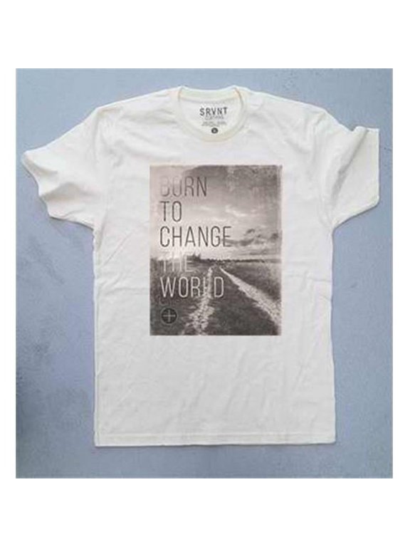 112060 Born To Change The World Mens Premium Fitted Tee Shirt - Large