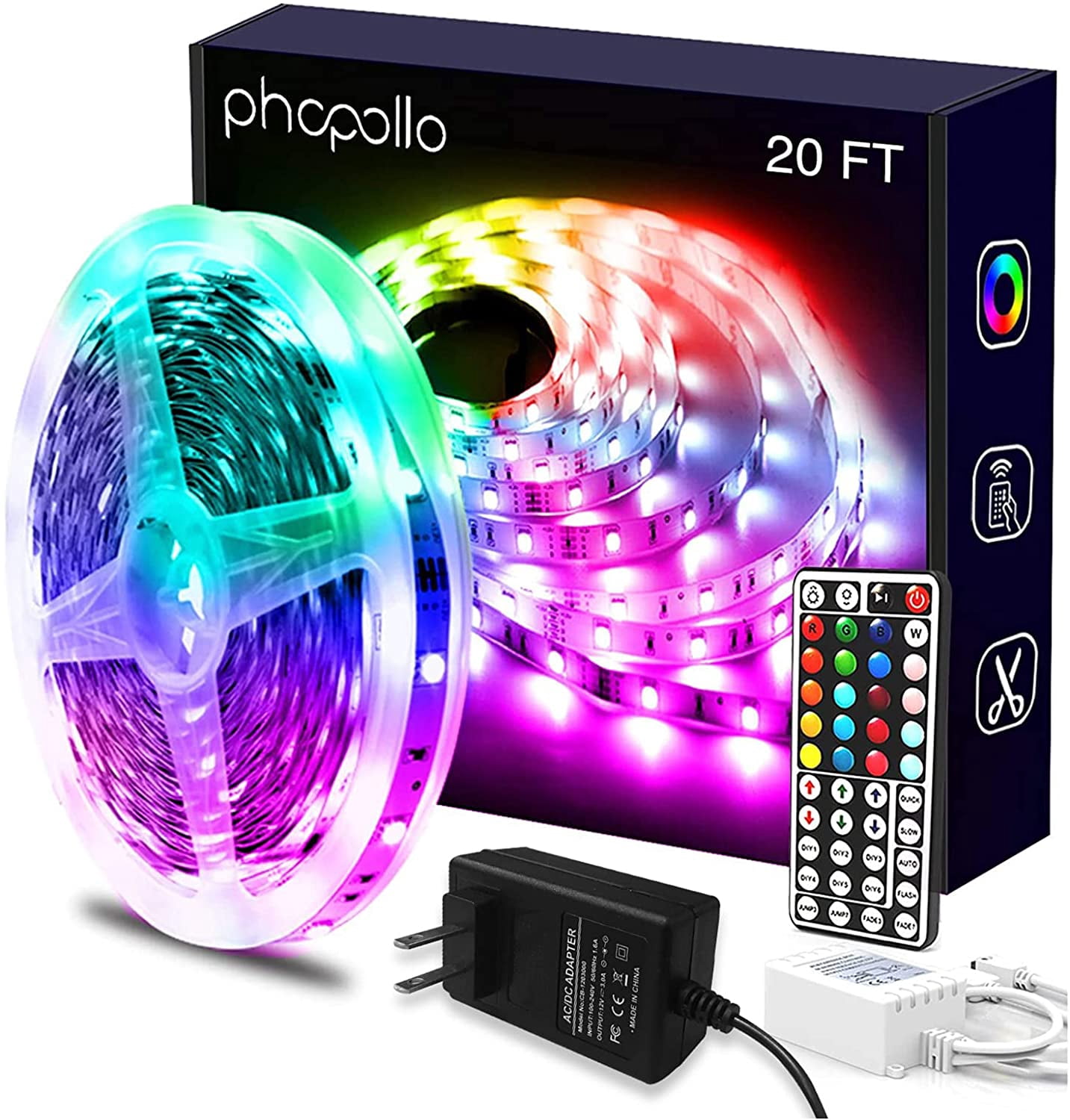 SRWEHG-Led Lights 20ft for Bedroom Color Changing Luces Led para ...