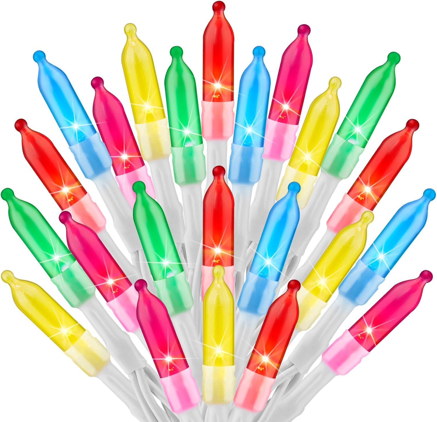 Mini Led String Spotlights SRWEHG-Pink + Multicolor Mini String Lights, 39 Feet 100 LED Pastel ...