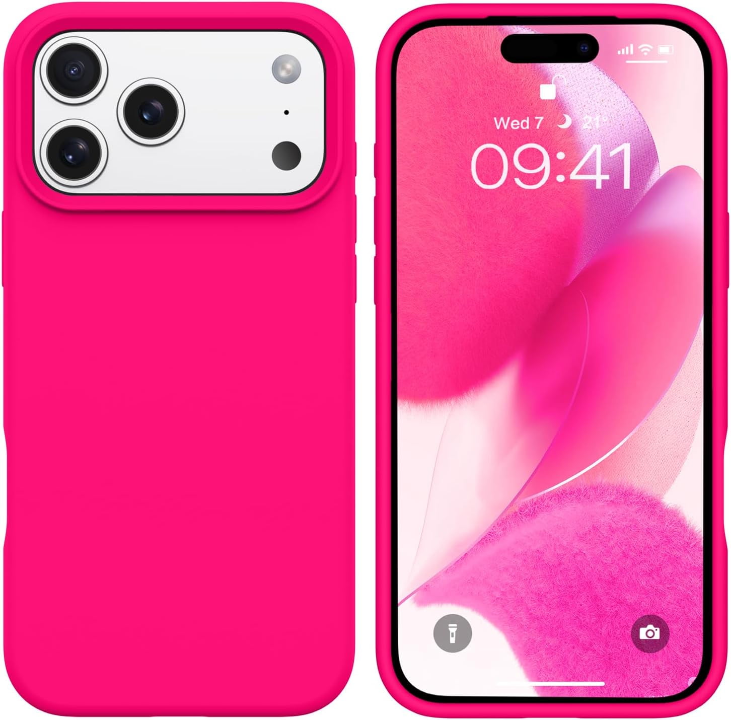 SRWEHG-for iPhone 17 Pro Case, Liquid Silicone Anti-Slip Microfiber ...