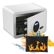 SRWTRCHRY 1.0 Cu. ft. Safe Box, Fireproof, Keys & Digital Keypad Lock, Home Safe for Money, Wall Mountable, Black A9045