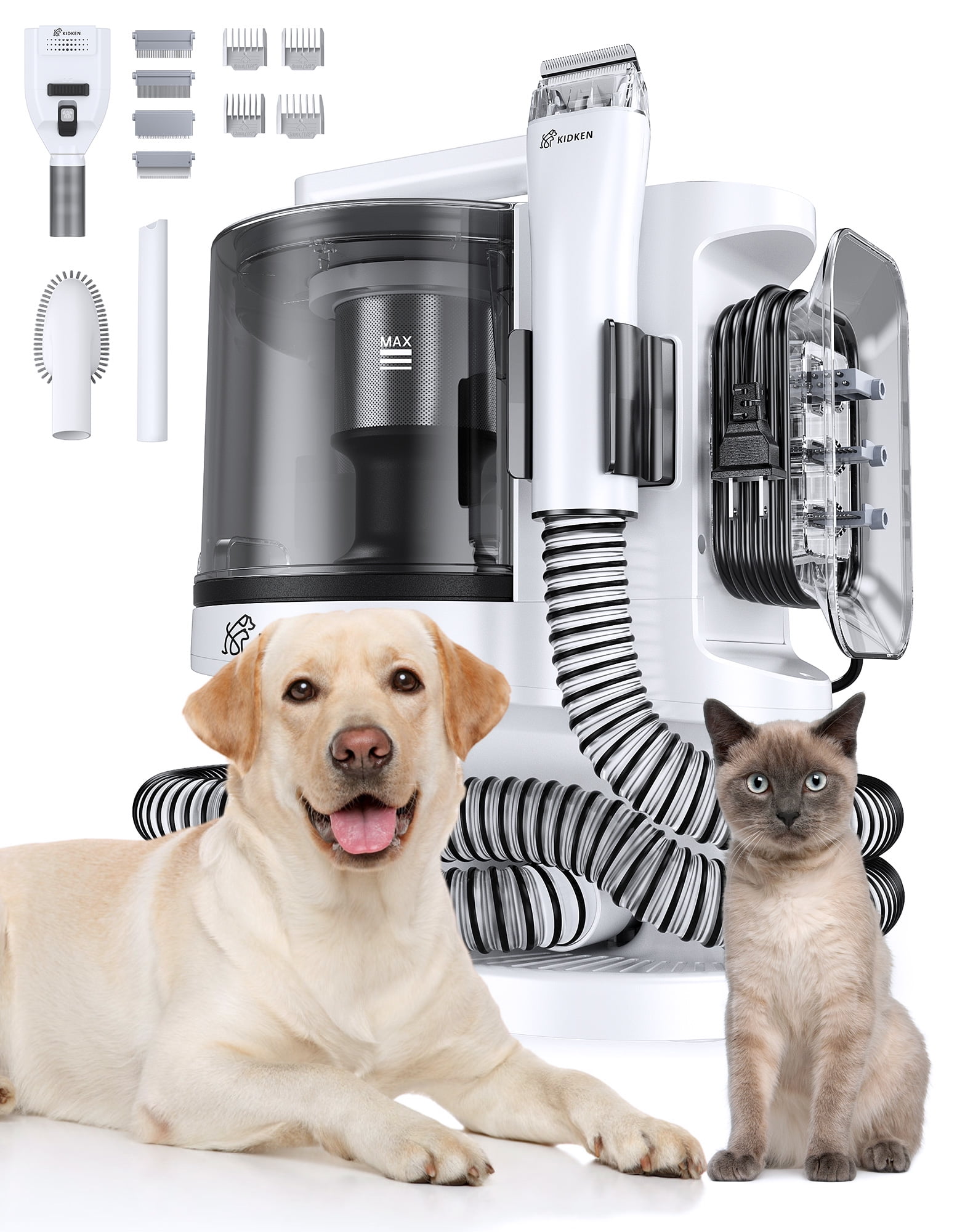 SRWTRCHRY 3.5L Pet Grooming Kit Vacuum Suction Professional Pet Hair