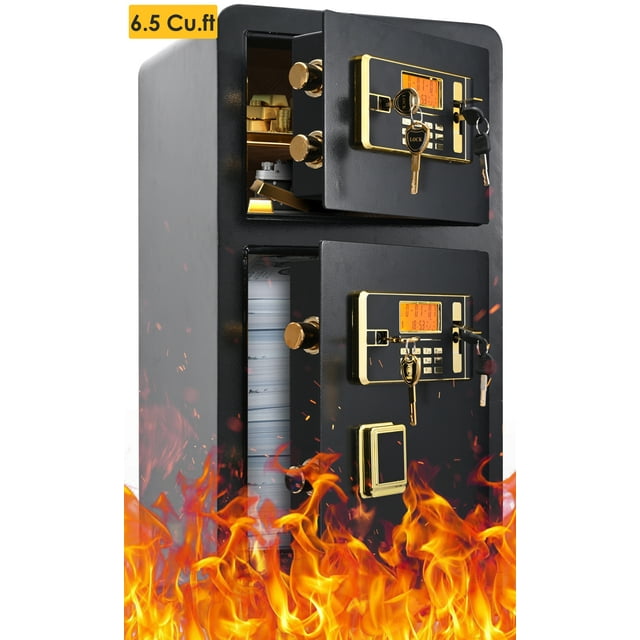 SRWTRCHRY 6.5 Cu. ft. Large Safes, Double Door, Digital Lock, Alarm