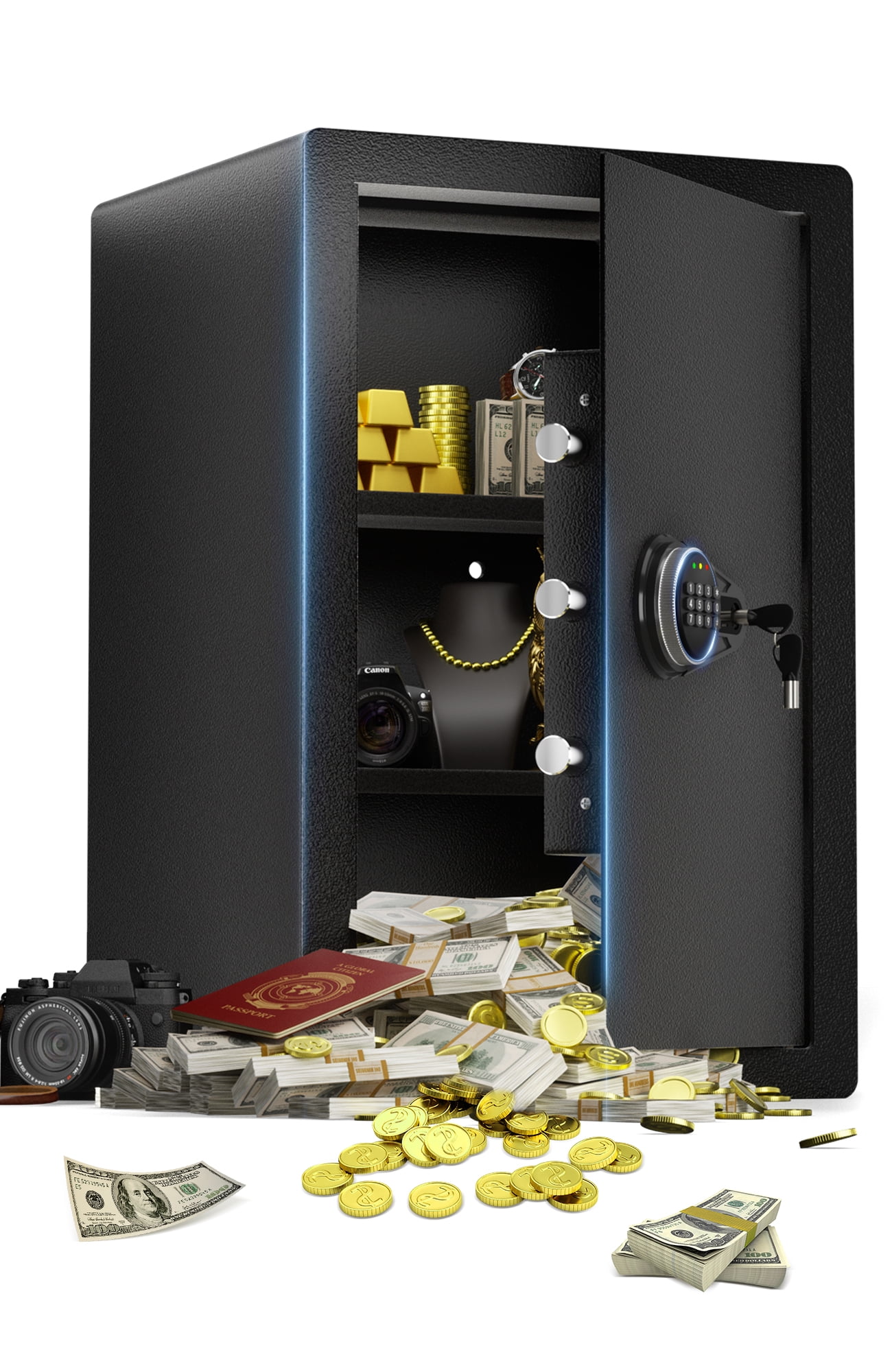 SRWTRCHRY 6.0 Cu ft Large Safe Box, Home Safe with