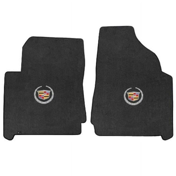SRX 2010-2011 2 Piece Ebony Velourtex Cadillac Logo Mat
