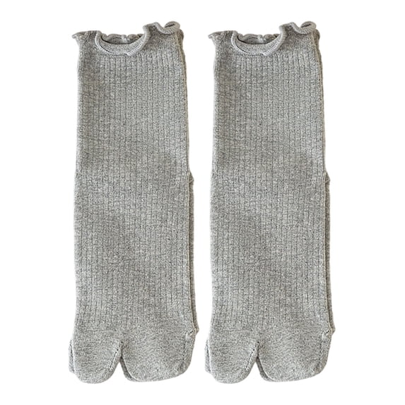 SRZYMJ 1 Pairs Women Split Two Toe Socks Japanese Tabi Flip Flops Sandal Socks Ruffle Frilly Sports Casual Socks