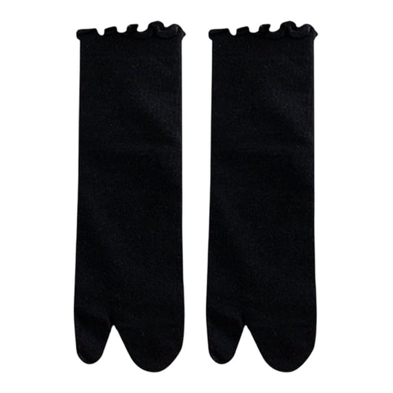 SRZYMJ 1 Pairs Women Split Two Toe Socks Japanese Tabi Flip Flops Sandal Socks Ruffle Frilly Sports Casual Socks