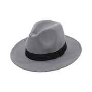 SRZYMJ 1920s Fedora Hat for Men Wide Brim Fedora Hat Felt Panama Cap with Band for Women Men