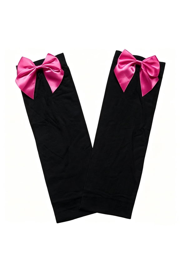 1Pairs Thigh High Stockings Thigh High Socks with Bow for Women over Knee Stockings