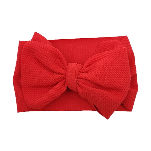 SRZYMJ Baby Big Bow Headband, Soft Stretchy Fabric Turban Headwrap, Girls Hair Band for Photography