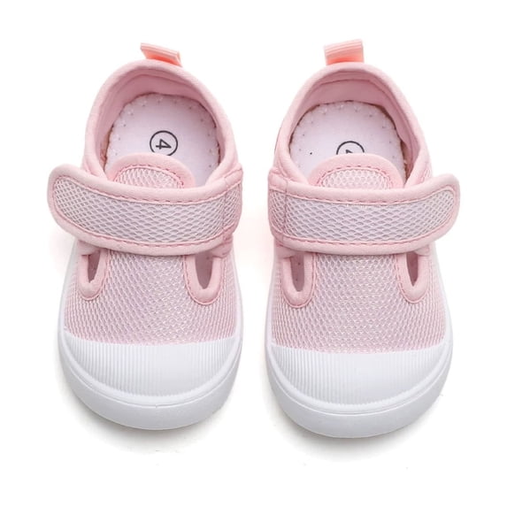 SRZYMJ Baby Boys Girls Shoes Non- First Walking Shoes Wide Breathable Lightweight Toddler Sneakers Pink 2-2.5 years