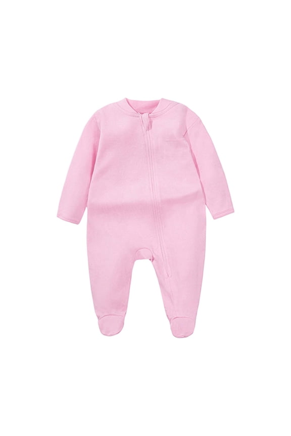 Baby Romper Baby Knitted Jumpsuit Soft Long Sleeve Jumpsuit Romper Cozy Sleeper Outfit With Front Zipper Red 3-6 Months