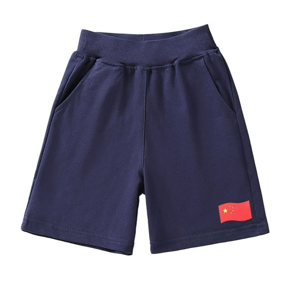SRZYMJ Boys Athletic Shorts for Toddlers and Children Comfortable Loose Fit Sport Pants for Play and Casual Wear Blue 4-5 Years
