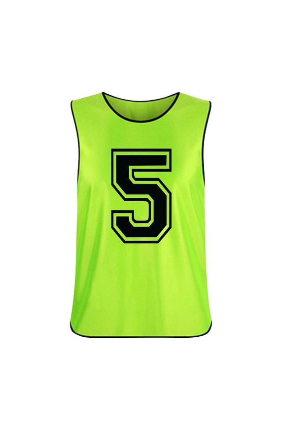 Boys Athletic Tank Top Numbered Practice Vest Pennies for Soccer Basketball Bibs Green 3-9 Years