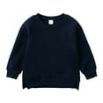 thumbnail image 1 of SRZYMJ Boys Girls Casual Hooded Pullover Top Soft Warm Winter Youth Outerwear Cozy Daily Wear Navy 12-18 Months, 1 of 4
