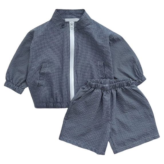 SRZYMJ Boys Long Sleeve Rash Guard & Swim Shorts Set - UPF 50+ Sun Protection Dark Blue 7-8 Years