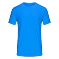 thumbnail image 1 of SRZYMJ Boys Short Sleeve Moisture Wicking Athletic T-Shirts Blue 7-8 Years, 1 of 4