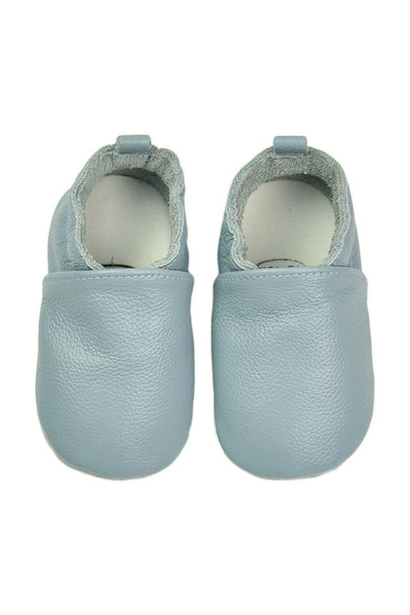 Boys Sneakers First Walking Shoes for Toddlers Soft Sole Crawling Slippers Support Early Steps Light Blue 18-24 Months
