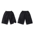 thumbnail image 1 of SRZYMJ Boys Summer Cargo Shorts with Drawstring Waist Lightweight Streetwear Casual Stretch Athletic Play Pants for Kids Black 9-10 Years, 1 of 6