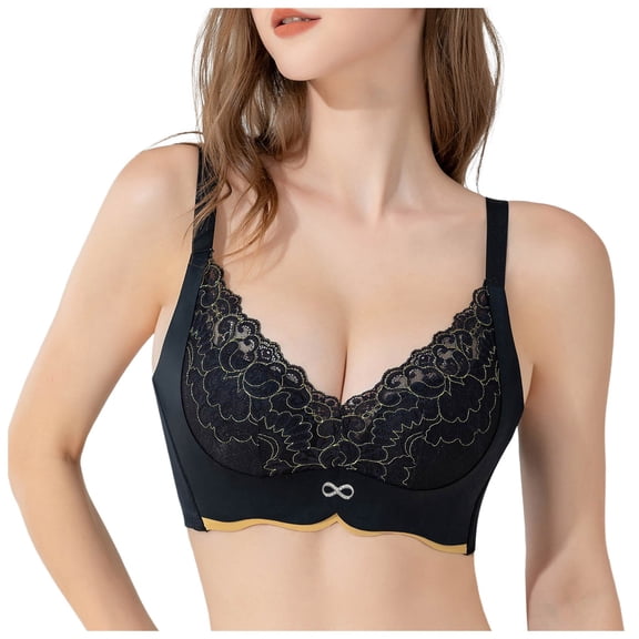 SRZYMJ Bralette Bra for Women Women's Underwire T-Shirt Bra Seamless Convertible Comfort Lightweight Smooth U Lace Everyday Wear