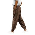 thumbnail image 1 of SRZYMJ Casual Corduroy Jogger Pants for Women Loose Elastic Waist Stretch Comfy Business Lounge Trousers with Pockets, 1 of 7